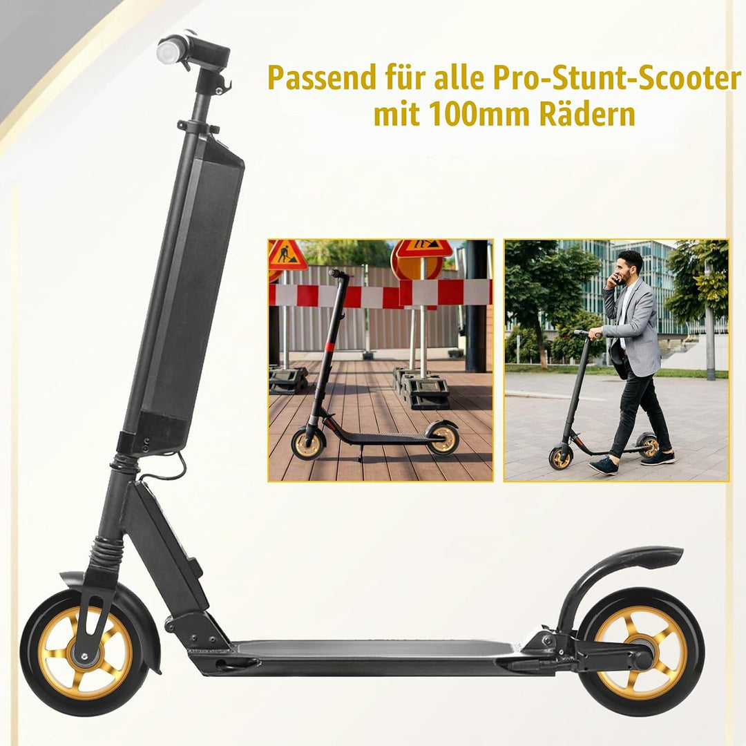 Stunt Scooter Rollen100mm, 2 Stück Stunt Scooter Räder Ersatzräder mit ABEC/ 9 Kugellager/Härtegrad