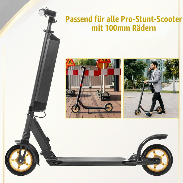 Stunt Scooter Rollen100mm, 2 Stück Stunt Scooter Räder Ersatzräder mit ABEC/ 9 Kugellager/Härtegrad