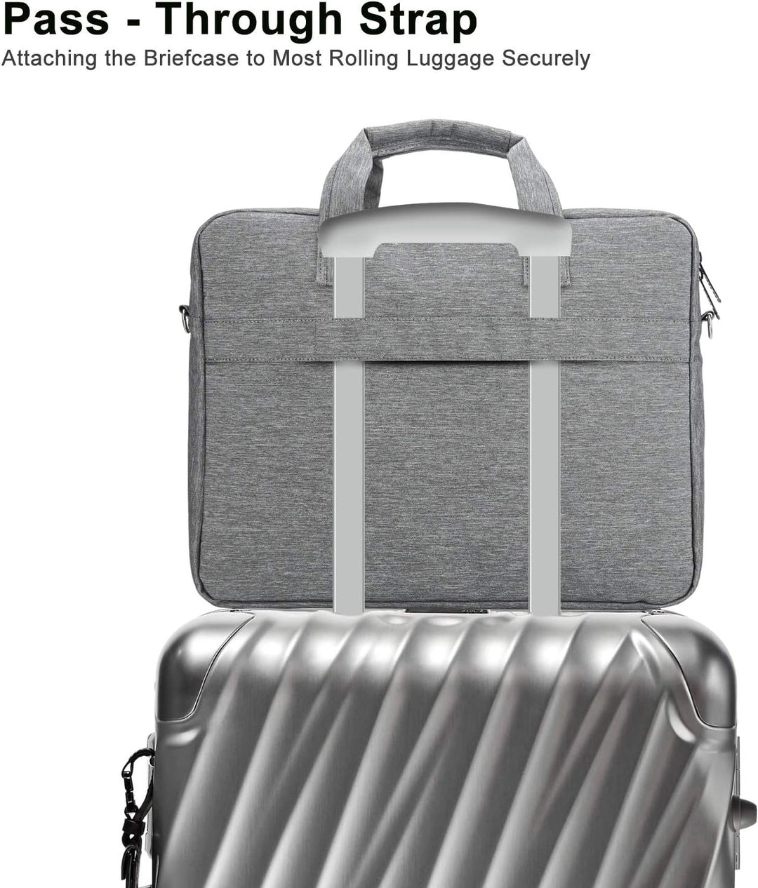 DOB SECHS Laptoptasche 15-15,6 Zoll Aktentaschen Notebooktasche Schulter Tasche für Uni Arbeit Busin