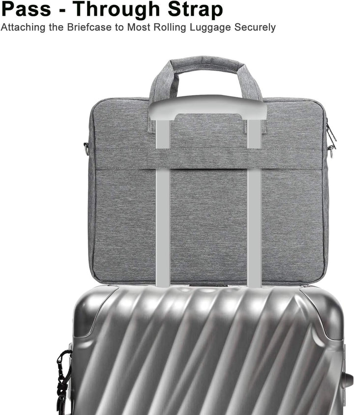 DOB SECHS Laptoptasche 15-15,6 Zoll Aktentaschen Notebooktasche Schulter Tasche für Uni Arbeit Busin