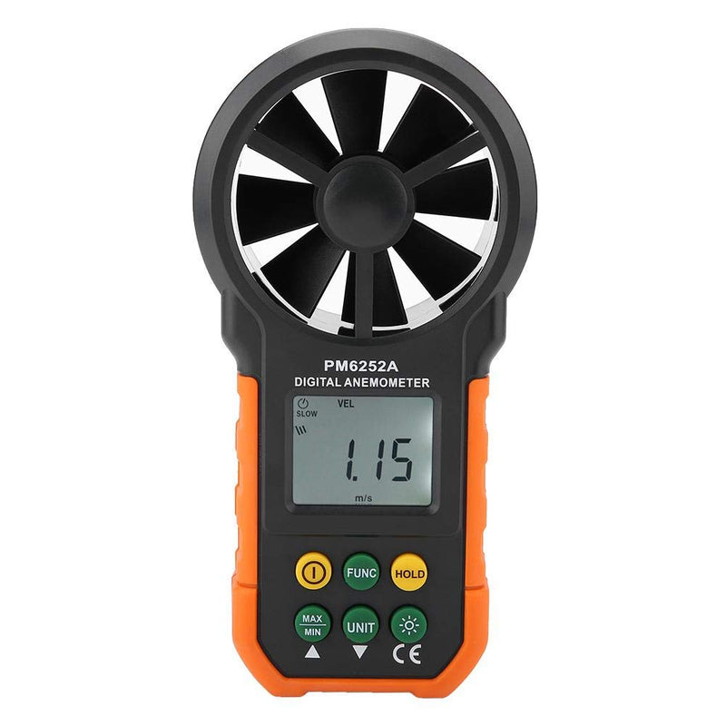 Handheld Digital Anemometer PM6252A Windgeschwindigkeitsmesser Luftmengenmesser mit LCD-Display-Hint