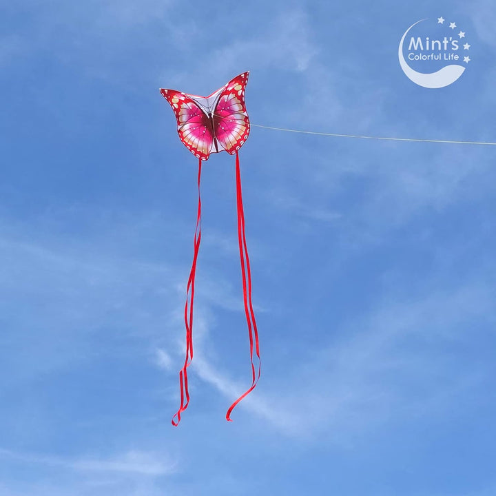 Mint's Colorful Life Schmetterling Drachen flugdrachen für Kinder und Erwachsene. Pink, Pink