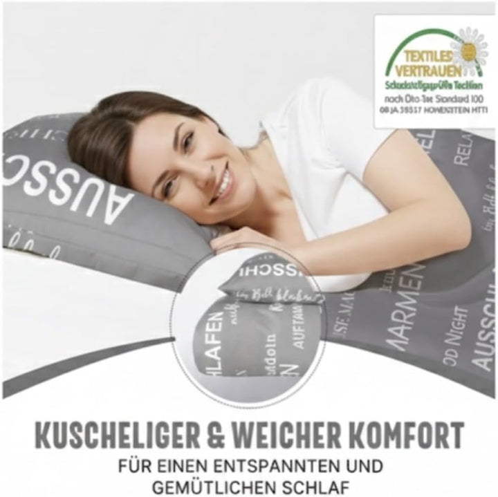 FELLANO 4 teilig Bettwäsche 135x200 | Bettwäsche Set mit je 2 Bettbezügen 135 x 200 & Kissenbezügen
