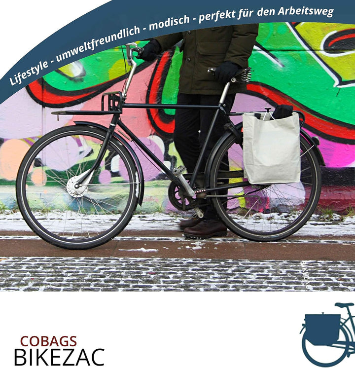 BikeZac FAHRRADTASCHE Clip-On EINKAUFS-Tasche | Fahrrad-Einkaufstasche | Gepäckträger-Tasche | Einka