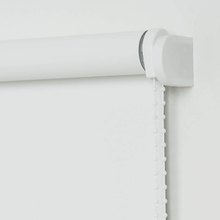 Liedeco® Rollo, Fenster Rollo, Kettenzug-Rollo / 122 x 180 cm (Breite x Höhe), weiss/Verdunkelnd, Ab