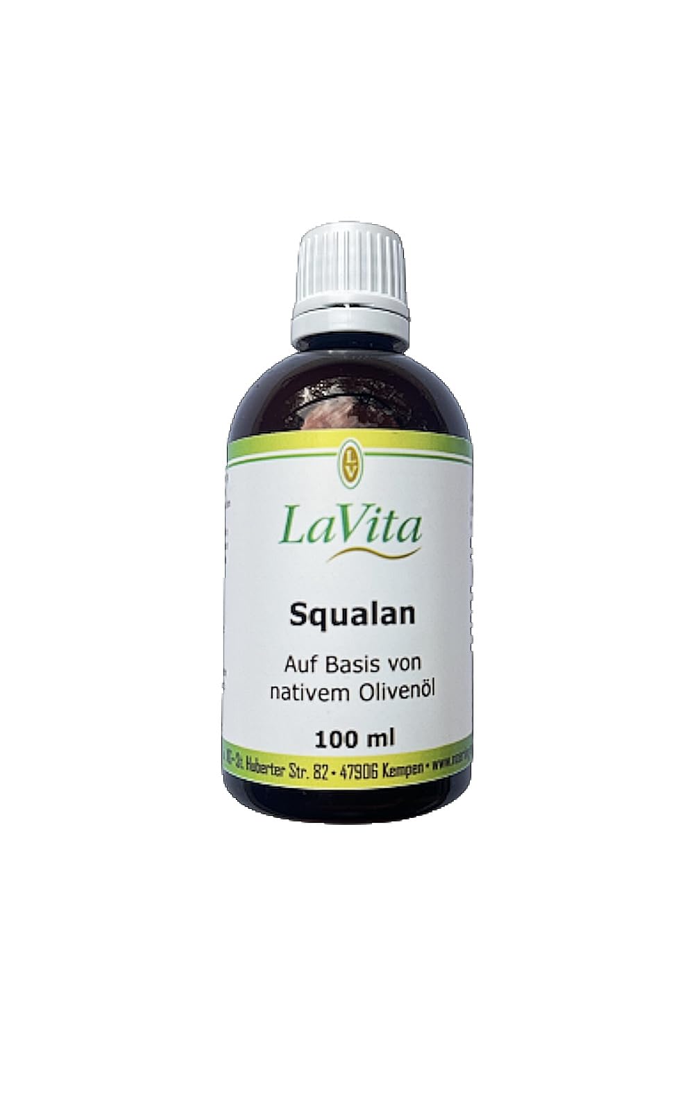 Soulgoods LaVita Squalan Pflegeöl 100 ml | Vegan | aus nativem Olivenöl | Feuchtigkeitsöl ohne Dufts