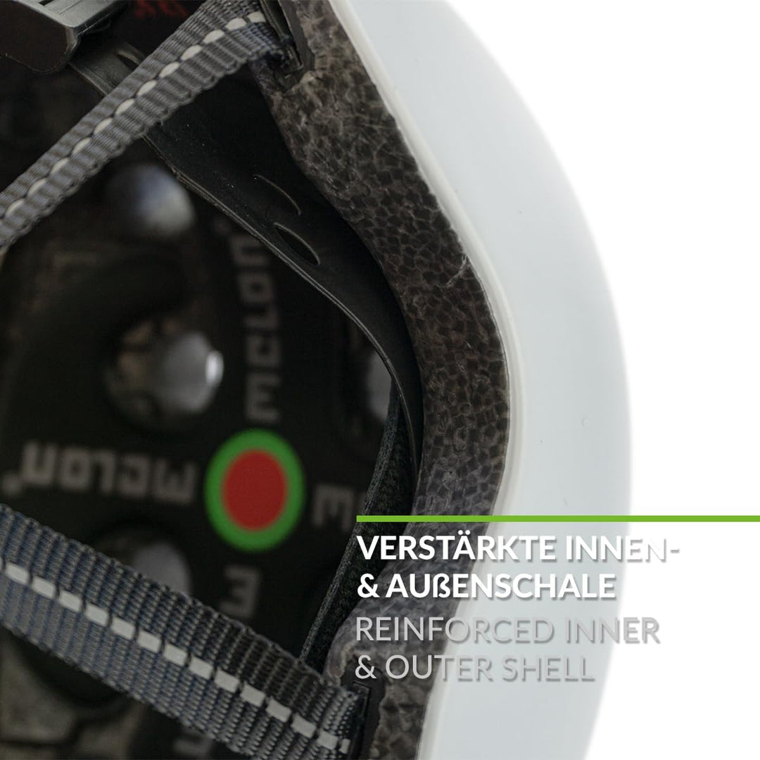 Melon »Plastered White« Leichter und Cooler Fahrradhelm für Damen, Herren und Kinder mit maximalem S