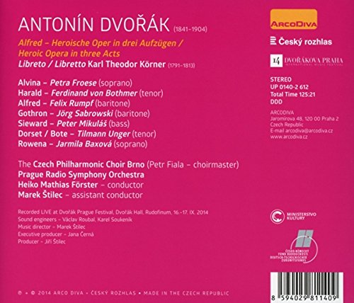 Dvorak: Alfred - Heroische Oper, Audio-CD