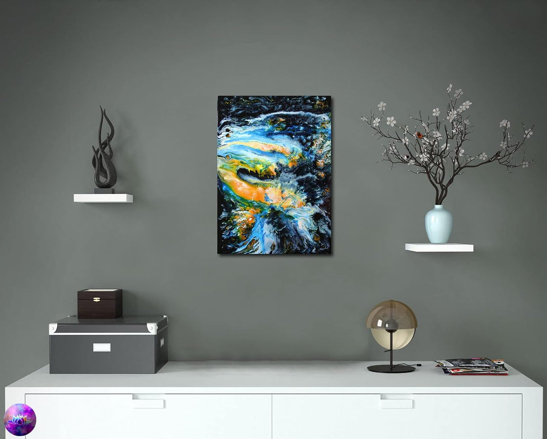 Original Gemälde Abstrakte Malerei - moderne hochglanz Wandbilder - Resin Art Kunst Bild Harz Unikat