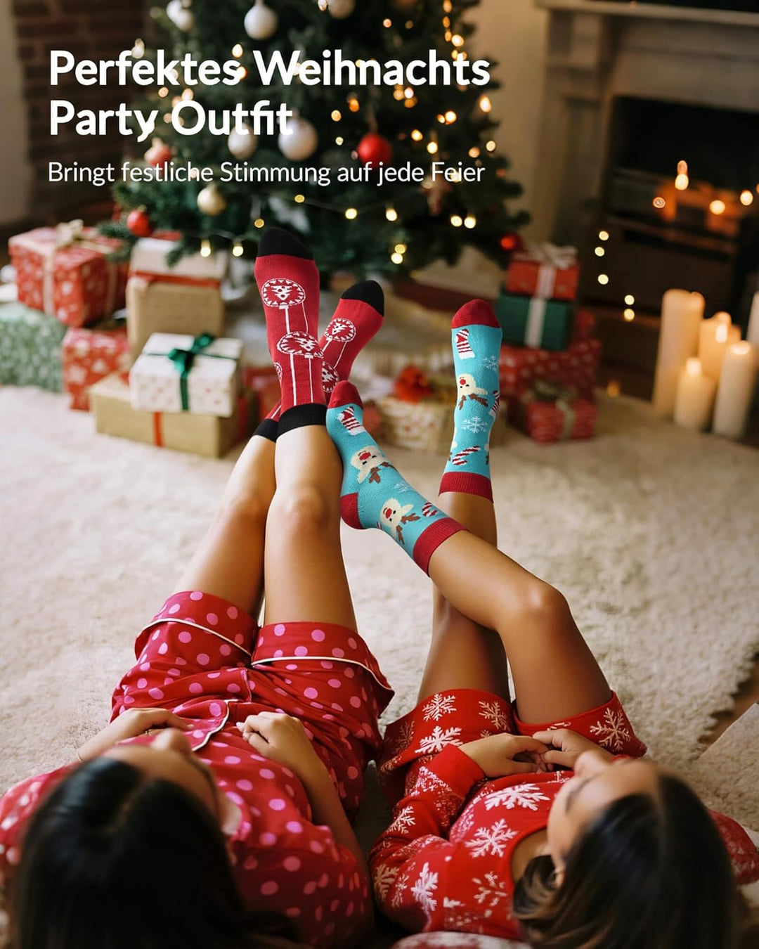 Moyel 24 Paar Adventskalender Socken Damen 39-42 Lustige Adventskalender 2025 Frauen Kreativ Advent