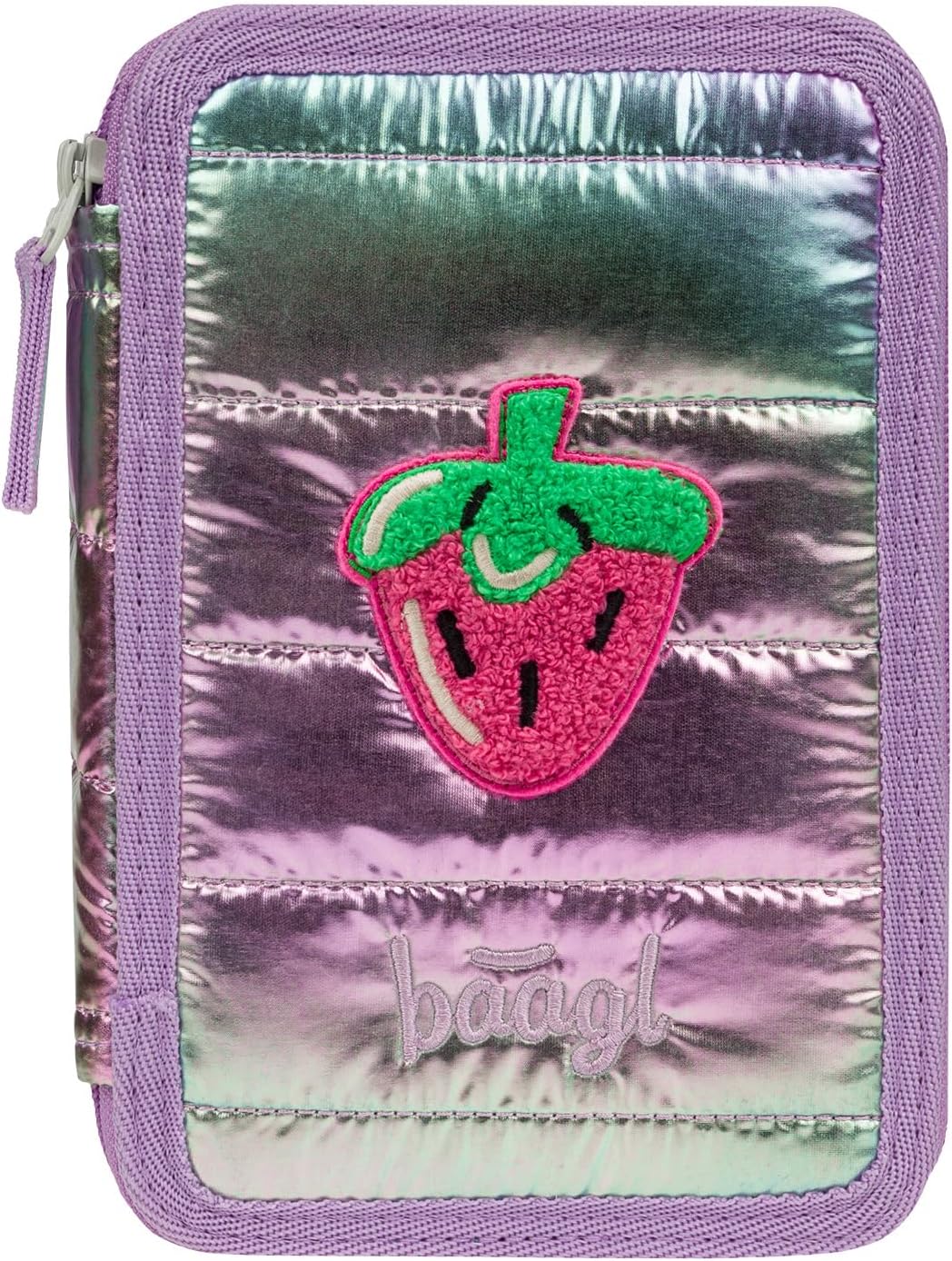 Baagl 3 Fach Federmäppchen Mädchen, Schulmäppchen für Schreibwaren, Schulsachen Federtasche, Federma