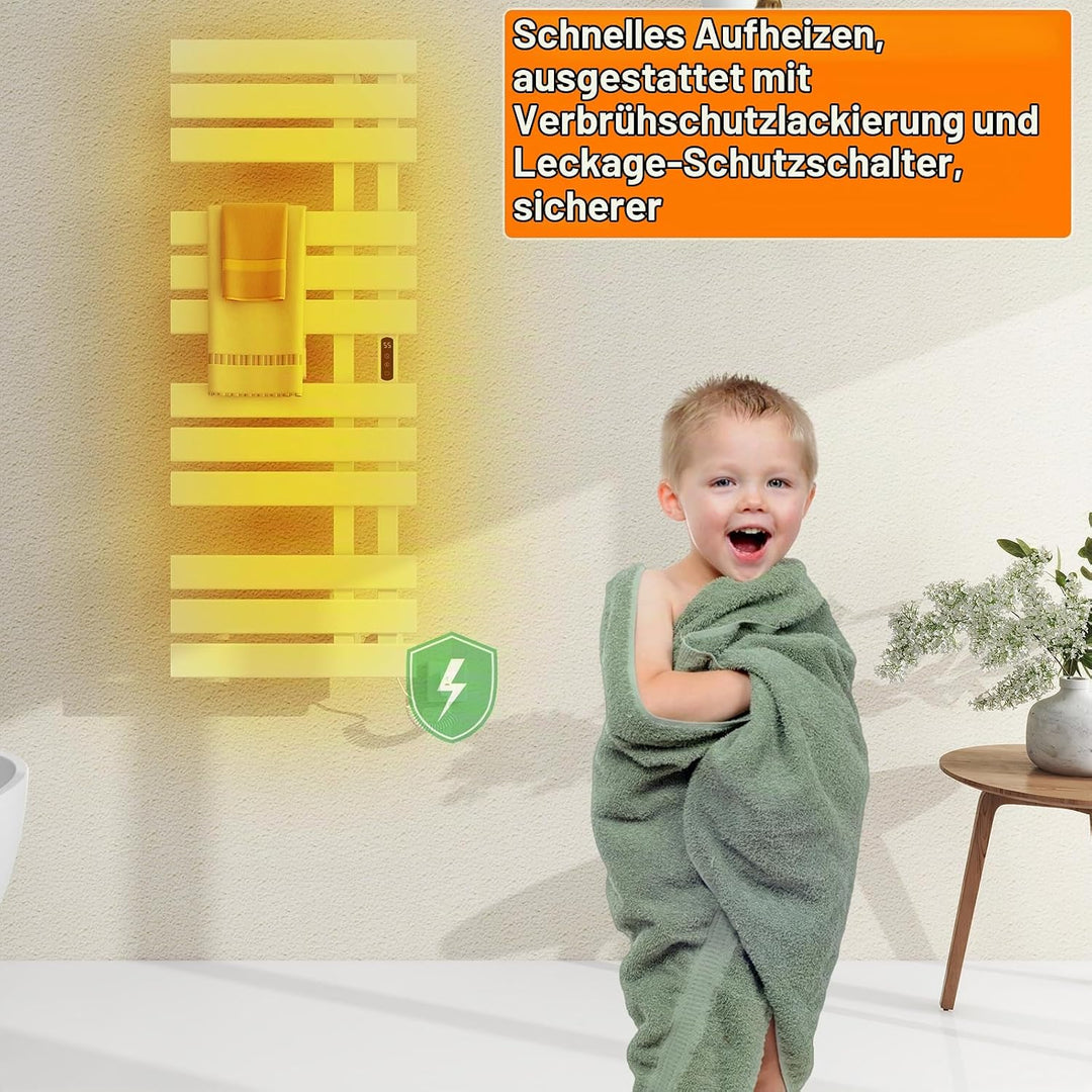 Elektrischer Handtuchhalter, Handtuchheizkörper, 500×1300mm, 450W, WiFi Smart Thermostat Handtuchwär