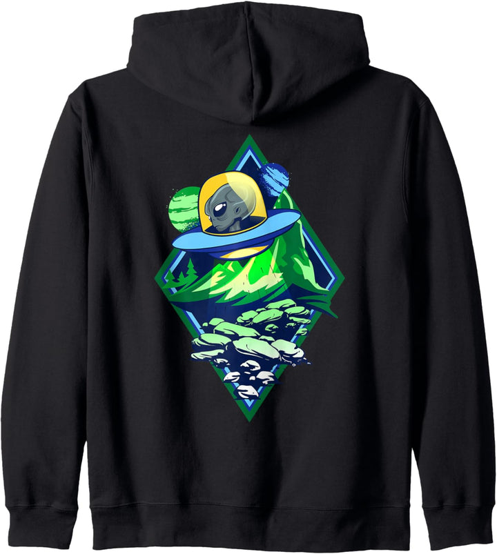Alien Invasion Entführung Spass Ausserirdische UFO Aliens Kapuzenjacke