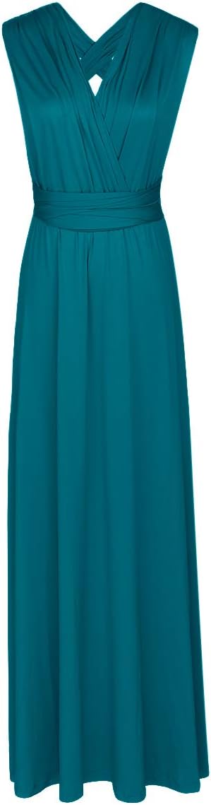 FYMNSI Damen Multiway Lange Abendkleid Hochzeit Brautjungfernkleid Bodenlang Partykleid Cocktailklei
