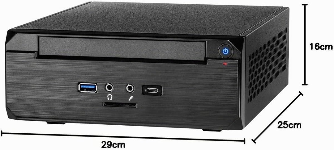 Inter-Tech ITX MW-02 II HTPC-Gehäuse, schwarz, ohne Netzteil, 88881246