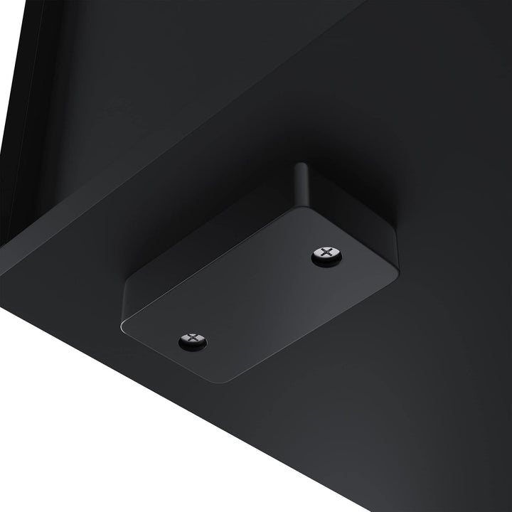 SONNI TV-Schrank Modern 120cm, Lowboard Hochglanz Schwarz mit 16 Farben LED-Beleuchtung, 2 Schublade
