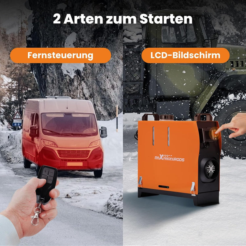 maXpeedingrods 12/24V 8KW Standheizung Diesel, Dieselheizung mit Fernbedienung und LCD-Schalter und