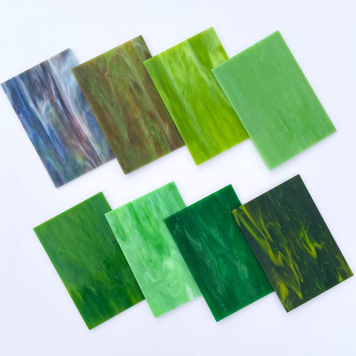 LITMIND Glasmosaikfliesen für Kunsthandwerk in verschiedenen Farben, 10,2 x 15,2 cm, 8 Bögen, versch