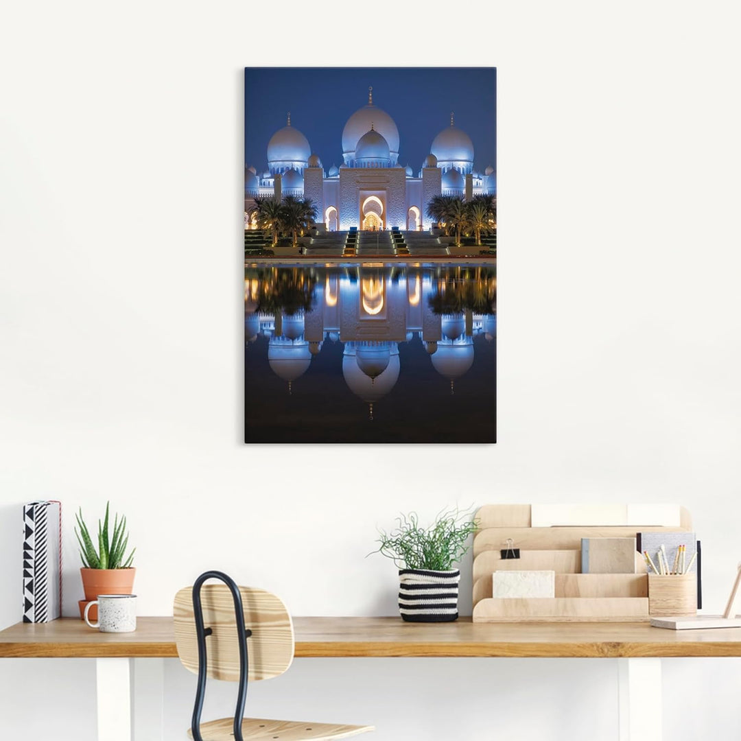 ARTland Leinwandbilder Wandbild Bild auf Leinwand 60x90 cm Moschee Scheich Zayid Islam Muslimische B