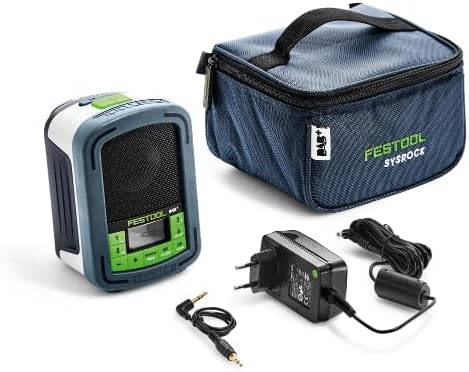 Festool Digitalradio BR 10 DAB+ SYSROCK (mit Netzadapter 230 V, AUX-IN Kabel, Tasche)