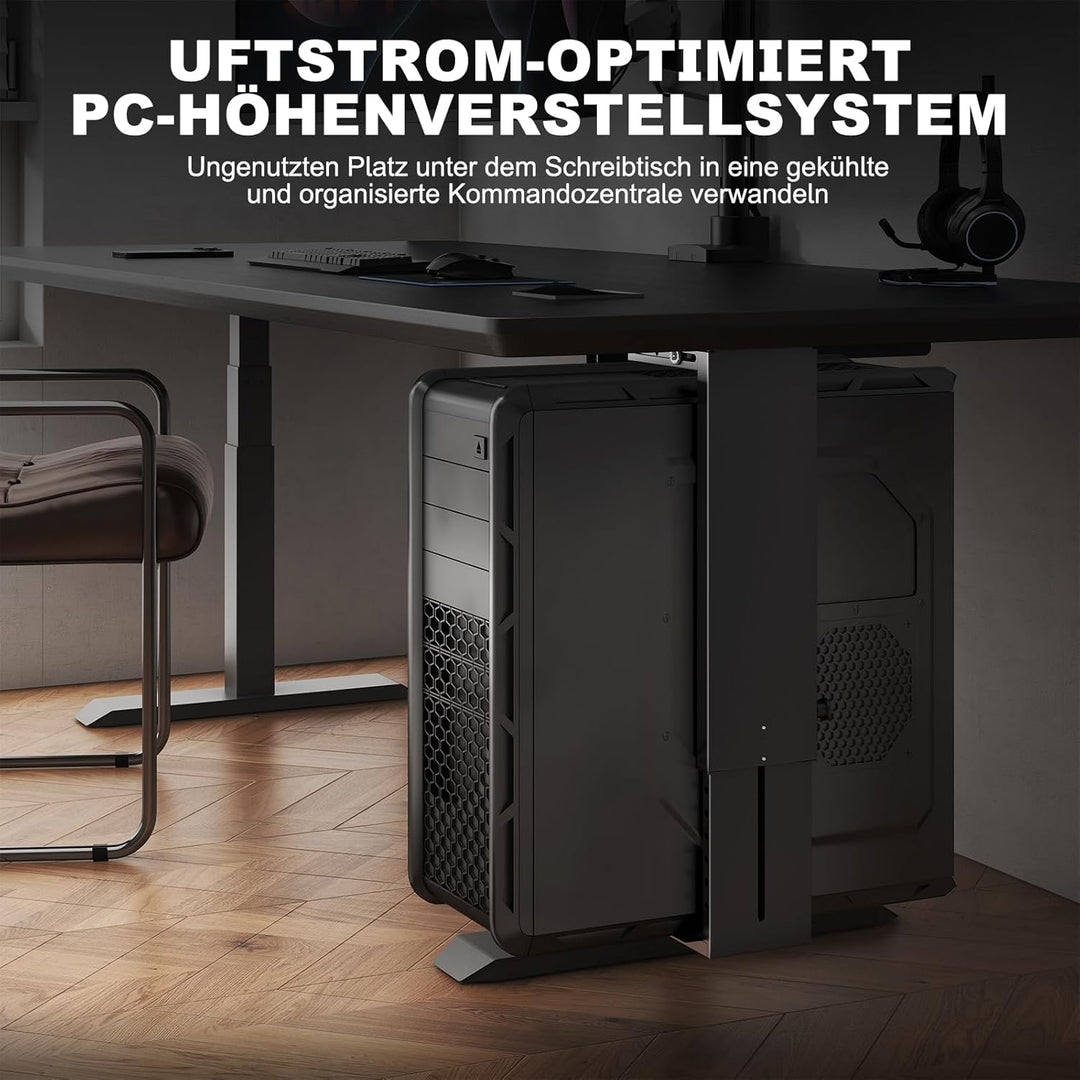 Unter-Tisch PC Halterung – Verstellbare PC Tower Halterung 21–33 cm breit, bis 22,7 kg belastbar, St