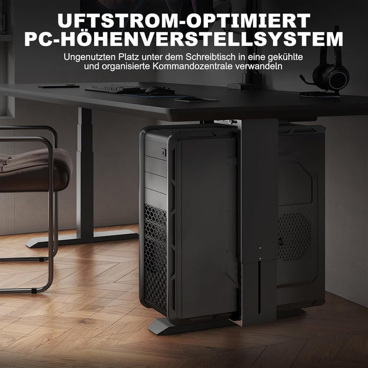 Unter-Tisch PC Halterung – Verstellbare PC Tower Halterung 21–33 cm breit, bis 22,7 kg belastbar, St