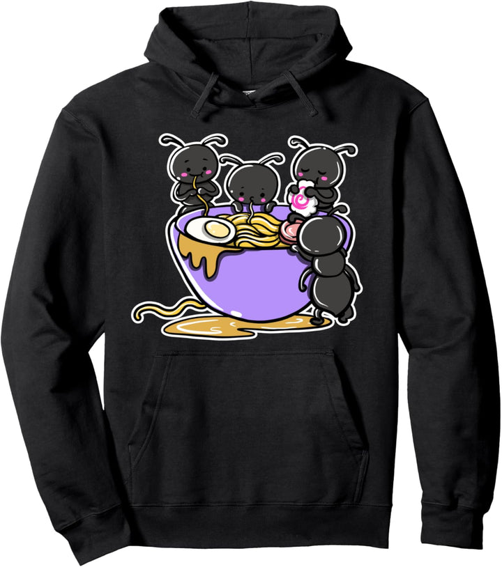 Süsses Kawaii Anime Ameisen Japanese Ramen Suppe Pullover Hoodie