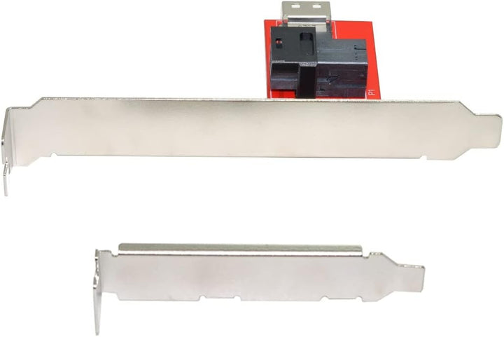 Cablecc PCI-Express 4.0 Slimline SAS SFF-8654 auf HD SFF-8643 PCBA Buchse Adapter mit Halterung SFF-