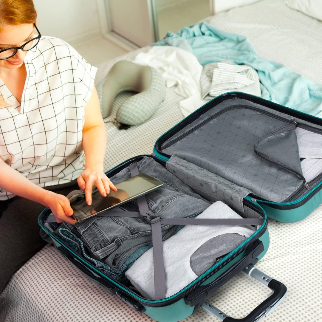 ITACA - Trolley Handgepäck Cabin Trolley Koffer Reisekoffer Hartschalenkoffer mit Zahlenschloss - Ka