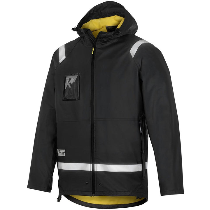 Snickers Regenjacke, PU Schwarz Grösse: S 4 Schwarz, 4 Schwarz
