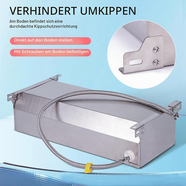 Automatischer Hundewassertrog mit 1/2 Zoll Einstellbarem Schwimmerventil, Edelstahl-Tränkespender fü