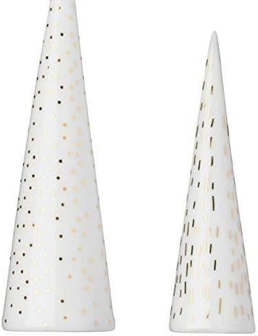 Räder 4er Set kleine Winterbäume gold