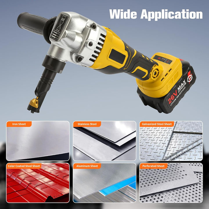 Blechknabber Kompatibel mit DeWalt 20V – Kabellose Blechnibbler mit 360° Drehbarem Knabberkopf und E