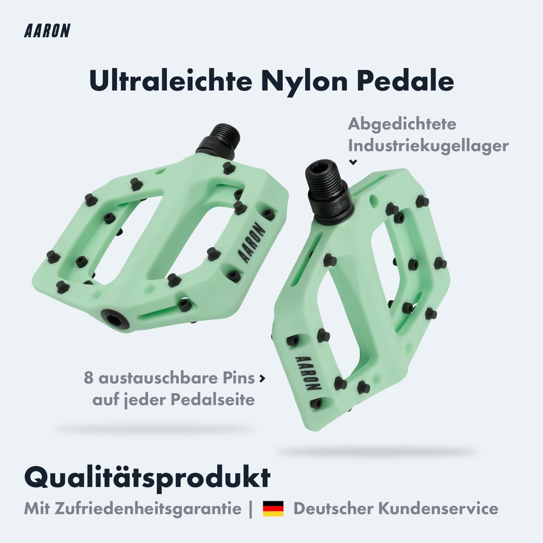 AARON Dirt MTB Pedale aus ultraleichten Nylonfasern mit abgedichtetem Industrie-Kugellager - rutschf