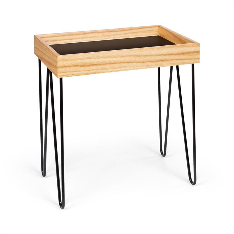 Besoa Lyon Kaffeetisch, Beistelltisch Serviertisch, abnehmbares Tablett: Melamin/MDF mit Eichenfurni