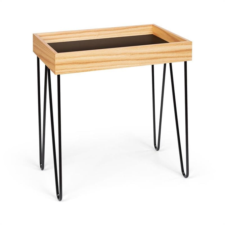 Besoa Lyon Kaffeetisch, Beistelltisch Serviertisch, abnehmbares Tablett: Melamin/MDF mit Eichenfurni