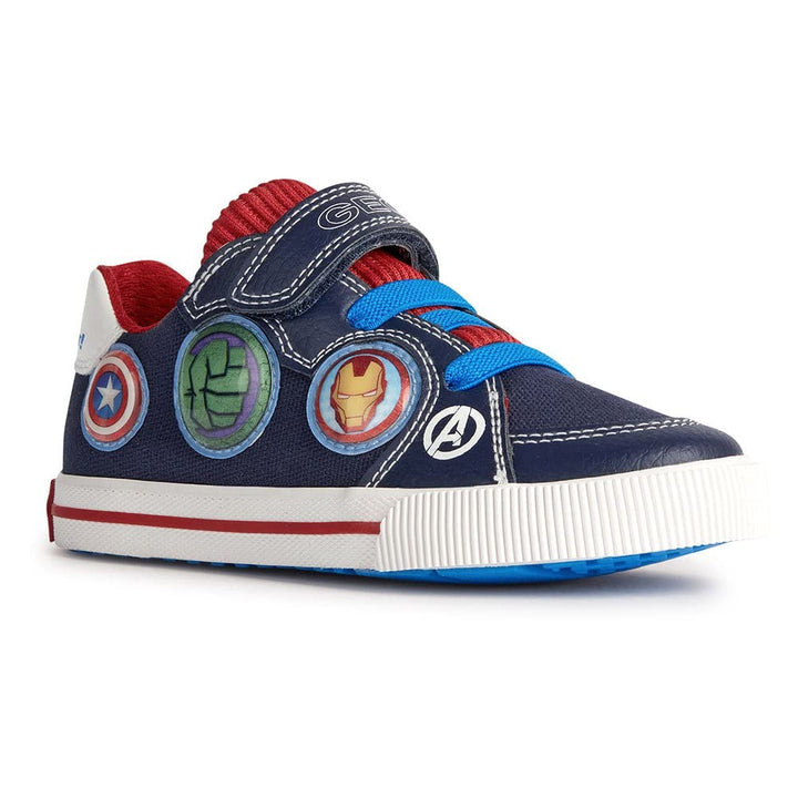 Geox Jungen J Kilwi Boy Sneaker 24 EU Navy Red, 24 EU Navy Red