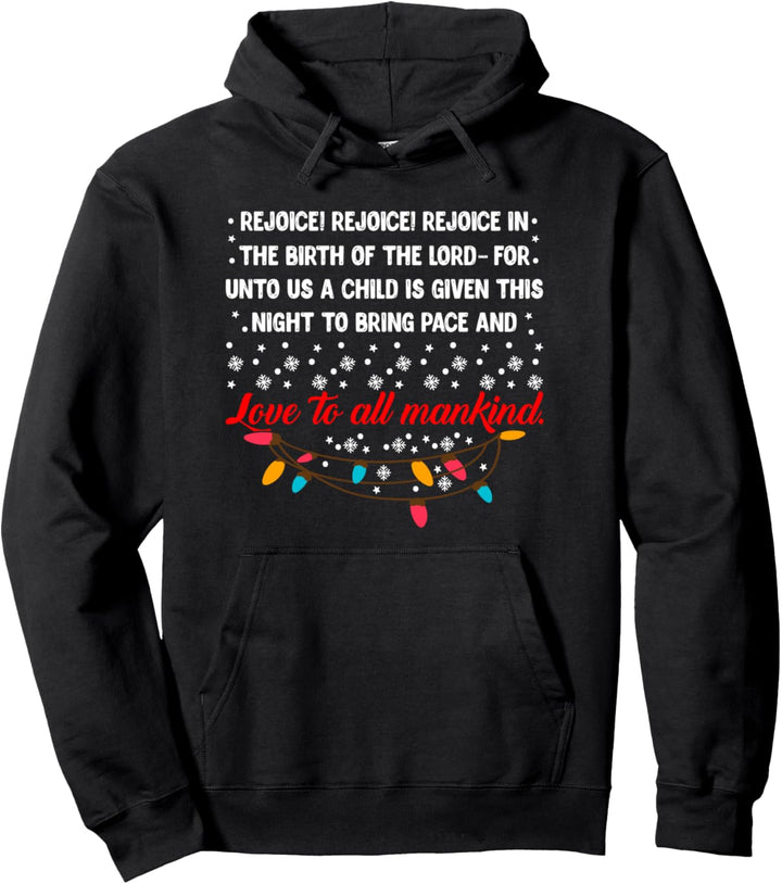 Rejoice And Bring Peace Christmas Religiöser Spruch Christian Pullover Hoodie