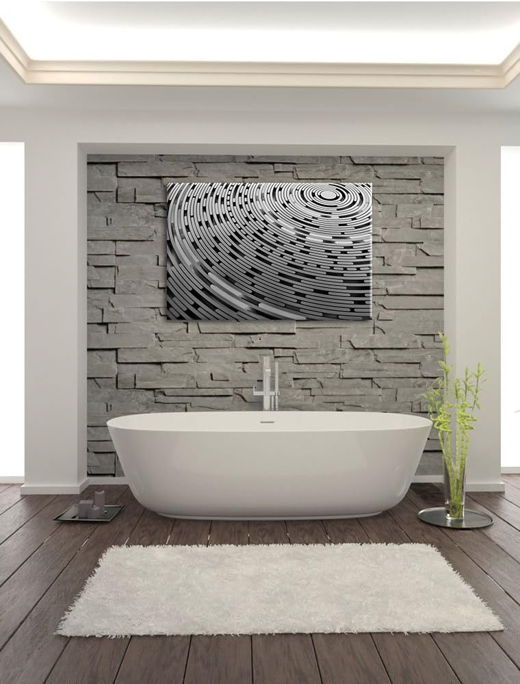 Pixxprint Abstrakte Schallplatte, Love Music als Leinwandbild/Grösse: 100x70 cm/Wandbild/Kunstdruck/