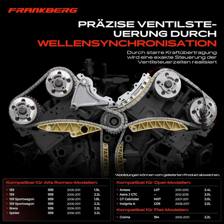 Steuerkettensatz für 159/Brera/Spider 939 Croma 194Antara L07 Astra J GTC GT Cabriolet Insignia A G0