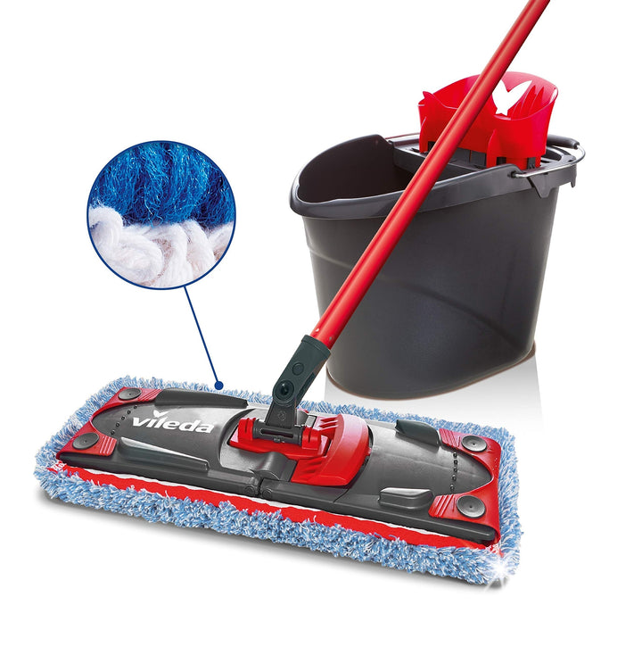 Vileda UltraMax Mikrofaser und Baumwolle, komplettes Mopp- und Eimer-Set Mikro/Baumwolle Einzigartig