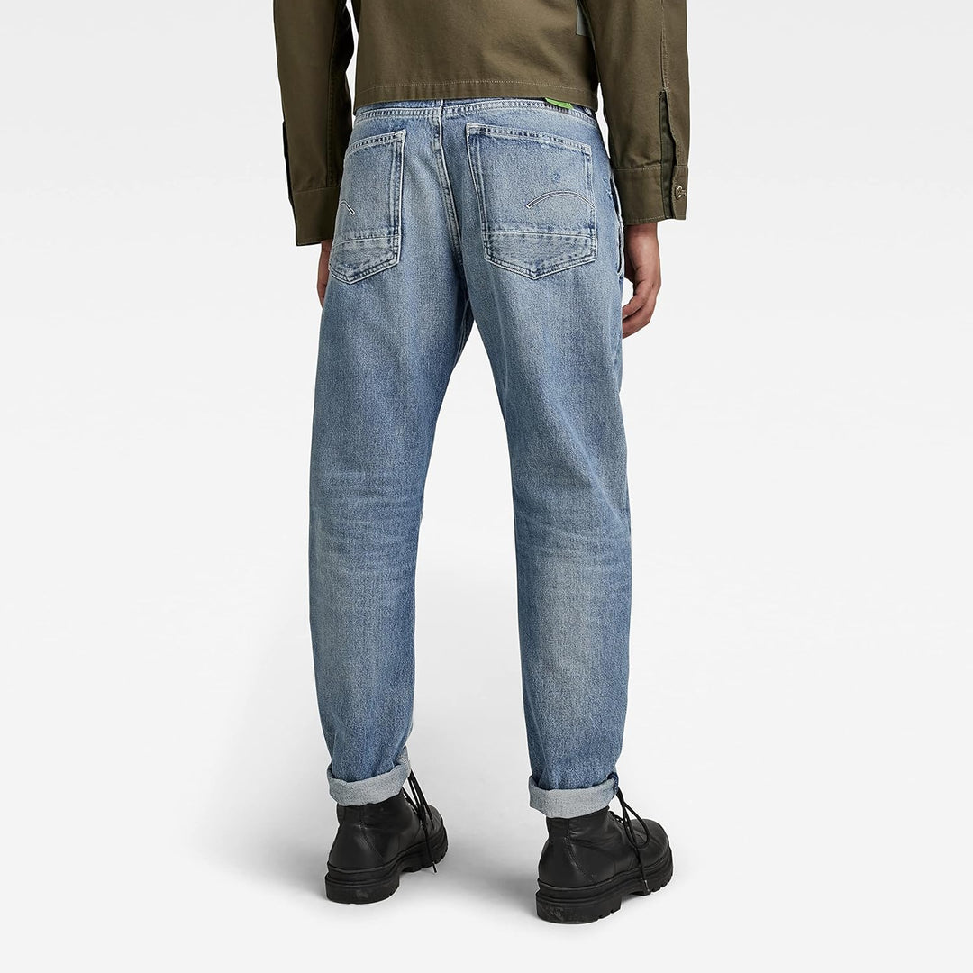G-STAR RAW Herren A-STAQ Tapered Jeans, 27W / 32L Blau (Sun Faded Air Force Blue Destroyed)