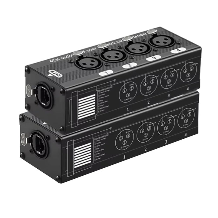 1 Paar XLR/Audio RJ45 Cat5/Cat6 Ethernet 4-K XLR-Extender, Sender/Empfänger für Bühnen ab