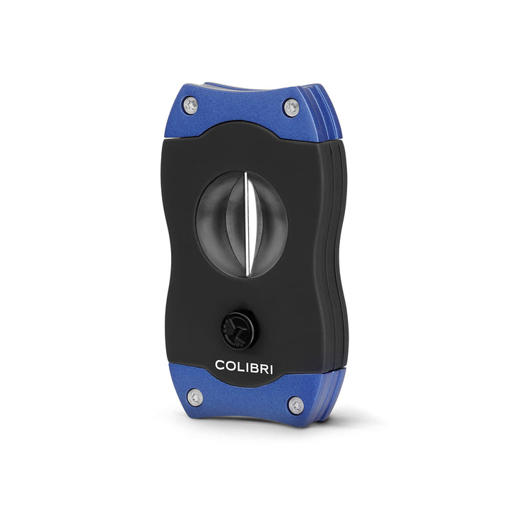 Colibri V-Cut Zigarrencutter Blau + Schwarze Gummibeschichtung