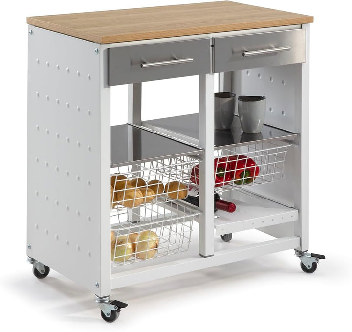 DON HIERRO - Küchenwagen auf Rollen, BERGEN-Ulme 71 x 43 x 89 cm. Ulme, 71 x 43 x 89 cm. Ulme