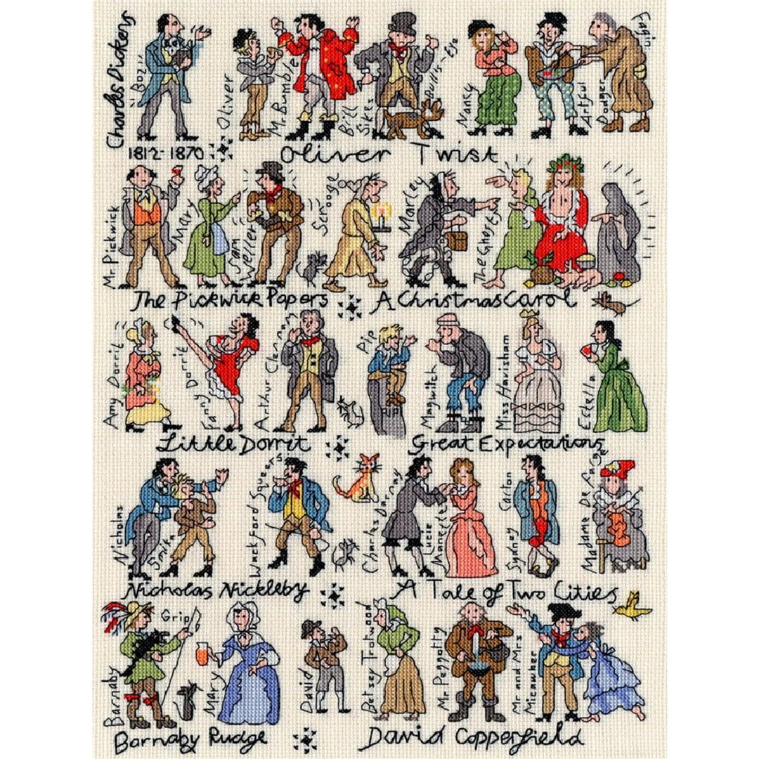 Bothy Threads Kreuzstich-Set Dickens, 28x38cm, XPS6, Zählmuster