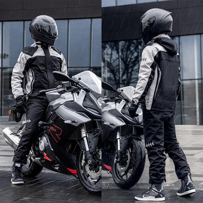 Lixada Wasserdichter Motorrad-Regenanzug für Männer und Frauen, Radfahren, Regenbekleidung, Jacke un