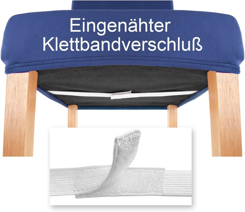 Gräfenstayn 6 STK Stretch-Stuhlhusse Charles - runde und eckige Stuhllehnen - VORTEILSPACKUNG - bi-e