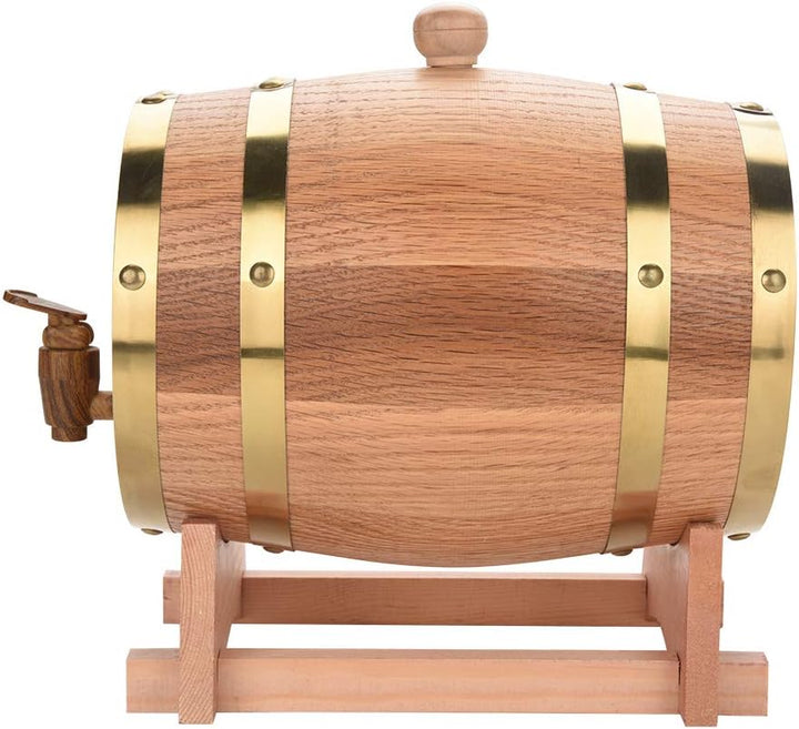 Bierspender aus Eichenholz, 3 l, mit Halterung für Whisky, Bourbon, Tequila und Wein