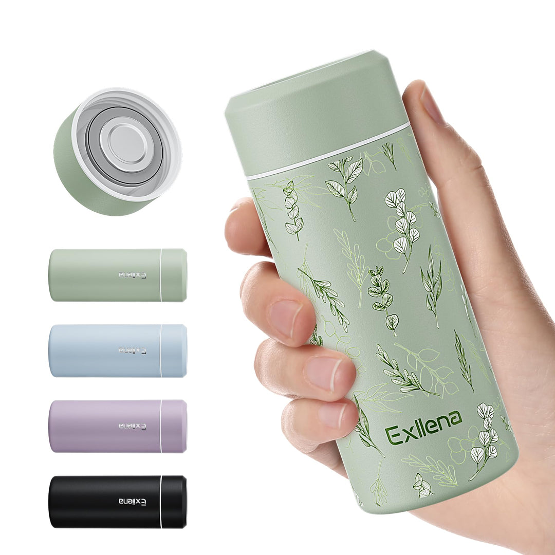 Mini Thermosflasche 250ml mit Edelstahl-Deckel, Trinkflasche Klein Doppelwandige Vakuum–Ultra-Kompak